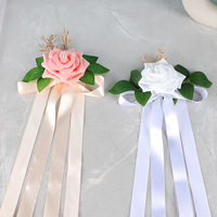 Décorations florales de chaise en PE style occidental pour allées, escaliers, églises, banquets et célébrations