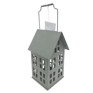 Wedding Decorative Metal Hut Shaped <b>Lantern</b> Blue Powder Coating <b>Candle</b> <b>Holder</b> For Living Room Decoration Handmade in Bulk - Product Image 3