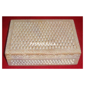 Nouveau Design Rectangle Forme Pierre De Savon Naturelle Sculpture Boîte À Bijoux De Super Poli Pour La Décoration De La Maison Et Usage Polyvalent - Product Image 1