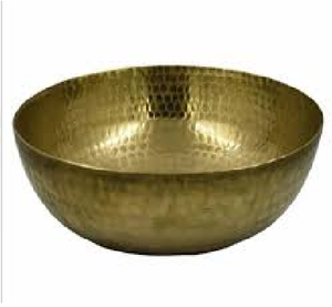 Nouvel arrivage Grand bol à fruits décoratif en métal Artisanat moderne Décoration intérieure Cuisine Bol au design élégant doré martelé - Product Image 6