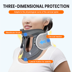 Penjepit leher kerah serviks plastik tiup, tinggi dapat diatur, peralatan rehabilitasi penjualan laris dengan pompa udara - Product Image 4