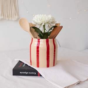 ที่วางอุปกรณ์ครัวเซรามิกระดับไฮเอนด์สำหรับวางบนเคาน์เตอร์ครัว |   ที่จัดระเบียบอุปกรณ์ทำอาหารขนาดใหญ่ |   โถเก็บช้อน - Product Image 3