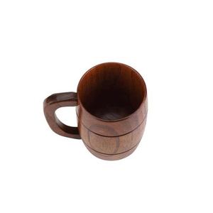 Jarra de Cerveza de Madera Ecológica de Primera Calidad Personalizada, Textura de Grano Natural, Antiderrames, con Agarre para Uso Personal - Product Image 3