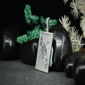 Pendentif unisexe en argent sterling 925, hip-hop, moissanite de couleur D, taille ronde, forme de cœur, plaqué rhodium, serti de diamants - Product Image 4