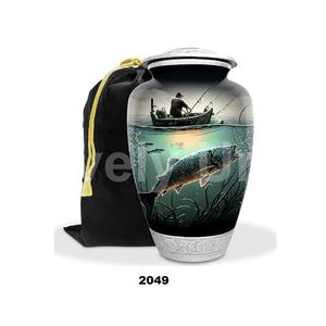 โกศตกปลาสำหรับขี้เถ้าของมนุษย์ทำมือขนาดใหญ่สำหรับงานศพของตกแต่งงานศพสำหรับผู้หญิงและผู้ชาย - Product Image 1