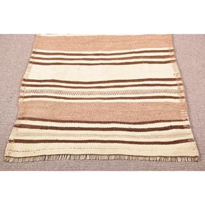 Tapis turc 2,9 x 10,9 pieds, tapis Kilim vintage, tapis en laine marron à motifs Paisley - Product Image 5