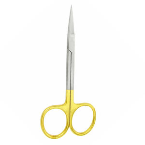 Ciseaux à iris de chirurgie à pointe fine demi-or droit Ciseaux à iris médicaux professionnels en acier inoxydable de 4.5 pouces - Product Image 5