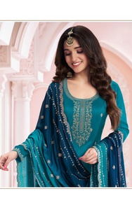 Colección Premium Vichitra con bordado de lentejuelas Salwar Suit Mujer Moda Fabricante y proveedor de Surat - Product Image 6