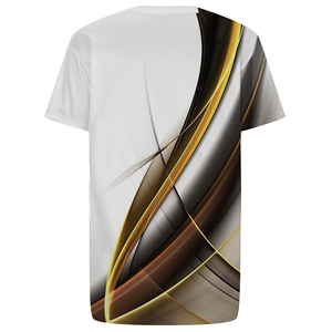 Camiseta de manga corta con cuello redondo orientada a la exportación de alta calidad impresa 100% para hombre hecha en Pakistán - Product Image 3