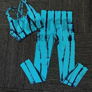 Logo personnalisé OEM, survêtement d'entraînement 2 pièces en molleton de coton pour femme, survêtement décontracté à taille haute avec pantalon respirant - Product Image 1