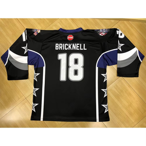 Camisetas de Hockey sobre Hielo de Poliéster 100% de Buena Calidad y Muy Populares con Logotipo Impreso para Ropa Deportiva en Color Azul Oscuro - Product Image 2