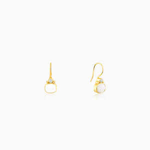 Boucles d'oreilles pendantes de luxe en zircon doré - Product Image 3