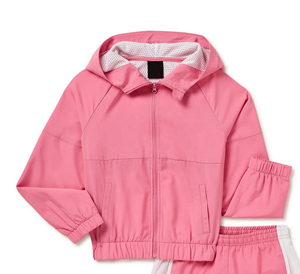 Wholesale Women's Windbreaker Set 2 Piece Hooded Jacket and Shorts Sportswear Set Athleisure Tracksuit for Gym Running Fitness - Product Image 4