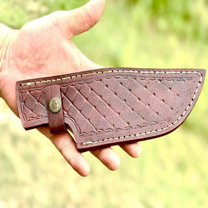 Funda de Cuero Genuino Hecha a Mano para Cuchillo, Impermeable, Plegable, con Correa Ajustable y Almacenamiento para Uso en Exteriores, OEM - Product Image 4