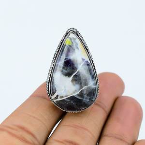 แหวนโบโฮปรับขนาดได้ เงินแท้ประดับพลอยชุบทองคำสีกุหลาบ ทรงวงรี ตัวเรือนแบบฝังขอบ ทำด้วยมือ - Product Image 1