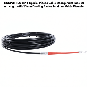 Cinta de gestión de cables de plástico especial RUNPOTEC RP 1, 20 m de longitud con radio de curvatura de 15 mm para cables de 4 mm de diámetro - Product Image 3