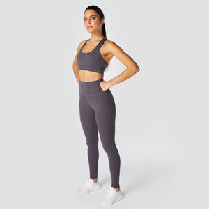 Pantalon personnalisé de haute qualité, Legging de Fitness, ensemble de Yoga 2 pièces, soutien-gorge de Sport taille haute et pantalon de Yoga pour femmes - Product Image 1