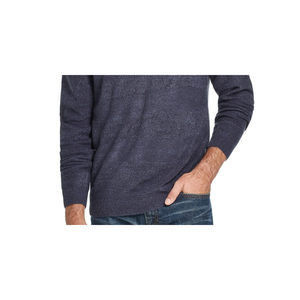 Maglione Vintage da Uomo Resistente alle Intemperie, a Righe Mélange, Collo Tondo, Blu, Taglia Media - Product Image 3