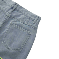 Fabricant de shorts en jean personnalisés, jeans streetwear, jeans peints hip hop pour hommes, 100% coton