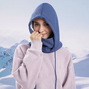 Heavyweight Winter Fleece Full Face Ski Mask <b>Hoodie</b> Outdoor Sports Balaclava with Camouflage and Dot Pattern for Beach - Product Image 2