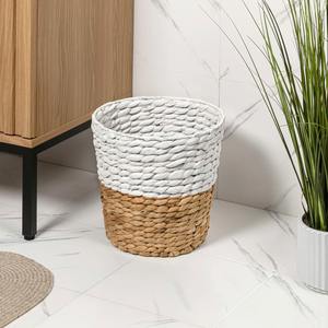 Cesta de Jacinto de Agua Teñida de Blanco, Cesta de Almacenamiento Hecha a Mano, Ecológica, Hecha en Vietnam - Product Image 2