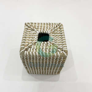 Porte-serviettes et porte-mouchoirs classique en herbe de mer blanche du Vietnam pour les hôtels, accessoires de cuisine et de salle de bain - Product Image 1