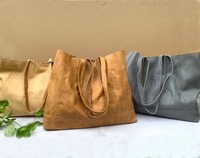 Sac fourre-tout de luxe pour femme en cuir véritable pleine fleur, style vintage, résistant à l'eau, portable et durable