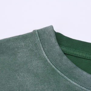 Vente en gros de t-shirt vierge délavé à l'acide impression style vintage t-shirt surdimensionné en coton épais pour hommes 250gsm - Product Image 3