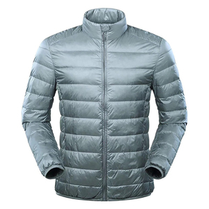 Chaqueta de Plumón Larga con Capucha para Hombre, Ligera, Térmica, Resistente al Agua, Cortavientos, para Clima Frío, Informal - Product Image 1