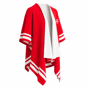 Capa de la Hermandad Delta Sigma Theta, Chal, Poncho para Mujer, Envoltura Informal, Capa de Hombro de Lana Bordada, Capa Griega, Chal Drapeado - Product Image 2