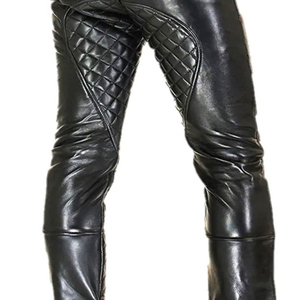 Nouveauté Pantalon en cuir décontracté pour homme Coupe droite Braguette à boutons Taille basse Respirant Hiver Meilleur prix Vente en gros Personnalisation OEM - Product Image 5