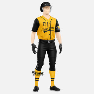 Nuevos Uniformes de Béisbol y Sóftbol para Equipos Adultos, Conjuntos de Camisetas Personalizadas con Transferencia Térmica, Ropa Deportiva 100% Poliéster Transpirable - Product Image 4