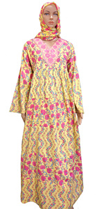 Modern Designed Moroccan Style Cotton Printed Maxi <b>Kaftan</b> Customized XXL <b>Size</b> Night Gown for Women <b>Plus</b> <b>Size</b> Features Dress - Product Image 2