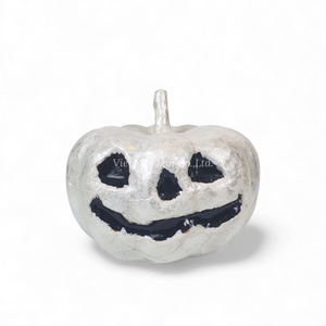 Citrouille décorative en laque faite à la main avec incrustation d'œufs, sculpture d'Halloween - Product Image 2