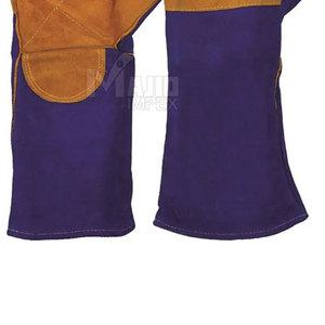 Gants de soudage professionnels résistants à la chaleur, gants de travail en cuir pour la construction industrielle, gants de soudage résistants à la chaleur - Product Image 5