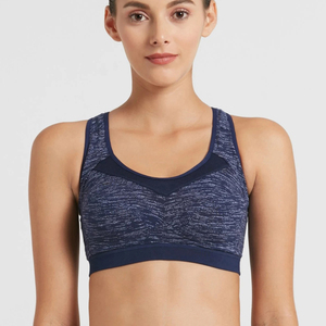 High Quality Women's Fitness Sports Bra Solid Color Double Layers Sexy Triangle Stitching <b>Mesh</b> Gym Sportswear XL <b>Size</b> Logo Back - Product Image 1