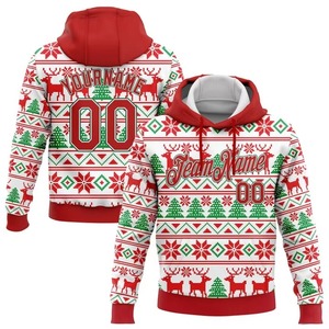 Sweat à capuche pour homme de Noël, confortable et tendance, 100% polyester, Noël avec logo personnalisé, faible MOQ - Product Image 3