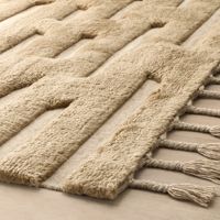 Modern High Quality Moroccan Woolen Carpet Thick Hand Knotted Pet Friendly High Pile Natural Brown Area Rugs Set Home Hotel