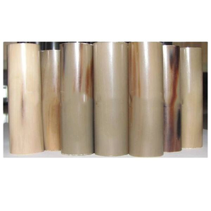 Couteau à estamper en corne de buffle blanche naturelle, artisanat moderne écologique, rond, pour la fabrication de rouleaux, manche cylindrique, artisanat Saniya - Product Image 3