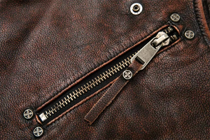 Nouveauté Gilets en cuir suédé vintage marron de haute qualité pour hommes Col montant avec fermeture éclair Taille pour l'hiver - Product Image 6