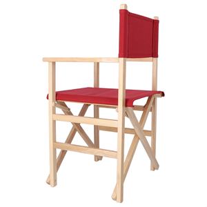 Sedia da Regista WELL HOME in Legno di Faggio con Finitura a Olio e Tela Granata 51x46x86 cm - Product Image 4