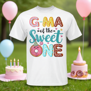 Maglietta G-Ma of the Sweet One per la festa dei dolci del primo compleanno della bambina - Regalo dolce per il primo compleanno di una bambina - Product Image 3