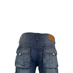 Pantalones cortos de mezclilla de lona informales para hombre con logotipo personalizado de alta calidad, patrón sólido de cintura media, precio competitivo, Etiqueta Privada - Product Image 5