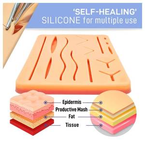 แผ่นฝึกเย็บแผลแบบมืออาชีพทำจากสแตนเลสหลายชั้น ได้รับการรับรองสำหรับการเรียนรู้ทางวิทยาศาสตร์การแพทย์แบบฝึกหัด - Product Image 5