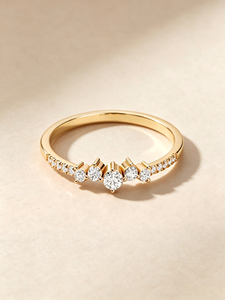 HKJA 14K Solid Gold Natural Diamond Band <b>Ring</b> Custom Fine Jewelry OEM ODM Manufacturer Moissanite <b>CZ</b> Available - Product Image 1
