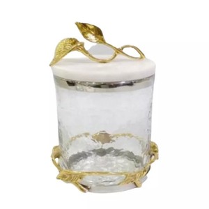 Juego de botes de vidrio de alta gama con recipiente transparente, bote de papel pequeño hermético de sobremesa - Product Image 4