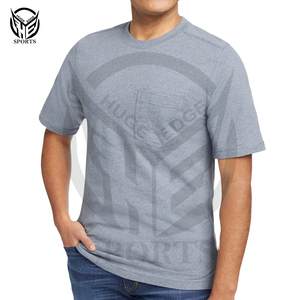 เสื้อยืดผ้าฝ้ายผู้ชายมีคอกลมออกแบบโลโก้ได้ตามต้องการไร้รอยต่อสำหรับลุคลำลองในฤดูร้อน - Product Image 5