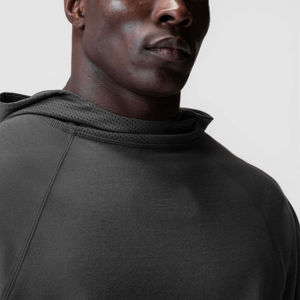 Survêtement surdimensionné gris 100% coton avec une coupe décontractée, parfait pour les vêtements décontractés et les options de marque personnalisées Sweats à capuche pour hommes - Product Image 4
