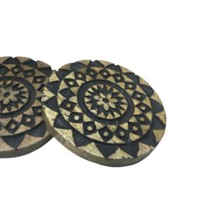 Posavasos de madera de mango posavasos de madera de aspecto clásico posavasos de nogal - Product Image 2