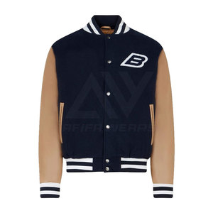 2024 personnalisé de haute qualité hommes col montant Letterman vestes High Street Style en gros avec des quantité minimale de commande bas pour l'hiver - Product Image 1